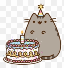 Pusheen Cat To Birthday Cake You Happy - Emoji