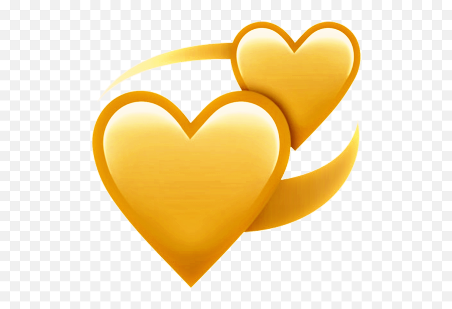 Heart Emotion Emoji Love Freetoedit - Yellow Heart Emoji Png,Heart Emotion