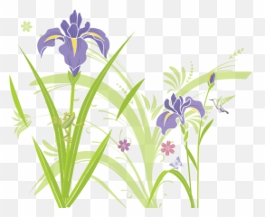 June Clipart Plant Sale - Northern Blue Flag Emoji