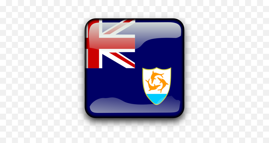 Anguilla Vector Flag Button - Anguilla Flag Round Emoji,Barbados Flag Emoji