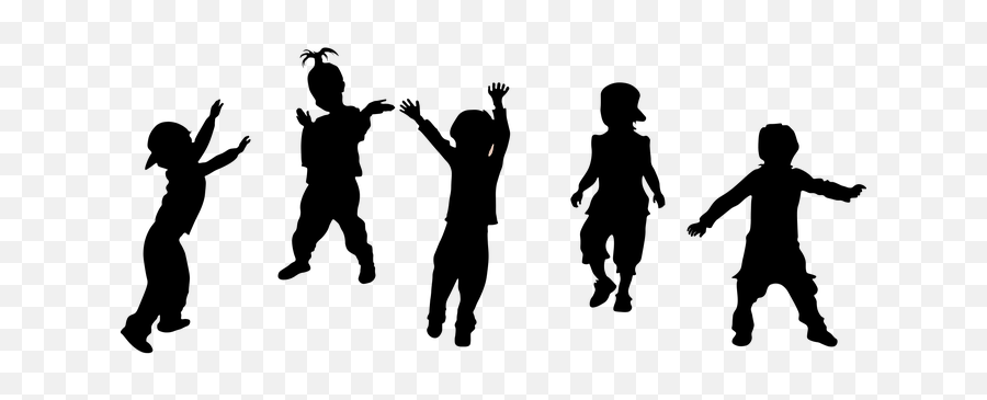 Kid Hop Hooray At The Orange Peel - Transparent Children Silhouette Png Emoji,Dancing Emoticons Facebook