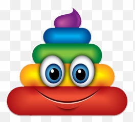 Artist Recreates Poop Emoji In 50 Different Ways - Rainbow Sad Poop Emoji,Emoji Pedia