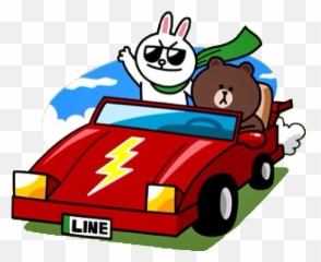 Drives Cony Around In A Sports Car - Brown And Cony Car Emoji,Strangle Emoticon