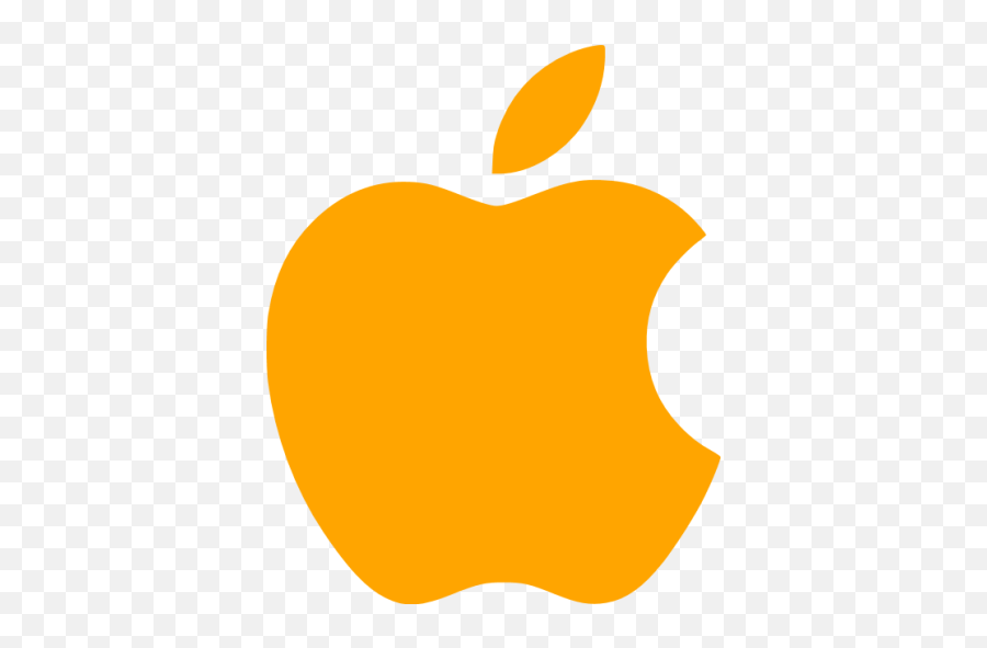 Orange Apple Icon - Orange Apple Logo Png Emoji,Apple Logo Emoticon