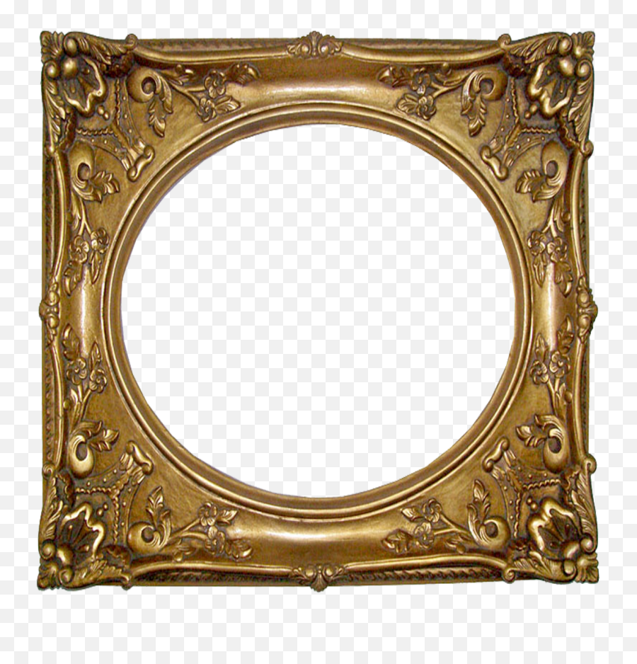 Vintage Gold Gilded Frames Free Printables - Oval Frame For Painting Emoji,Seashell Emoji