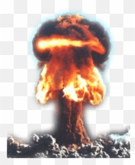 Ftestickers Fire Flames Explosion Nuclear Mushroomcloud - Bomb Transparent Emoji