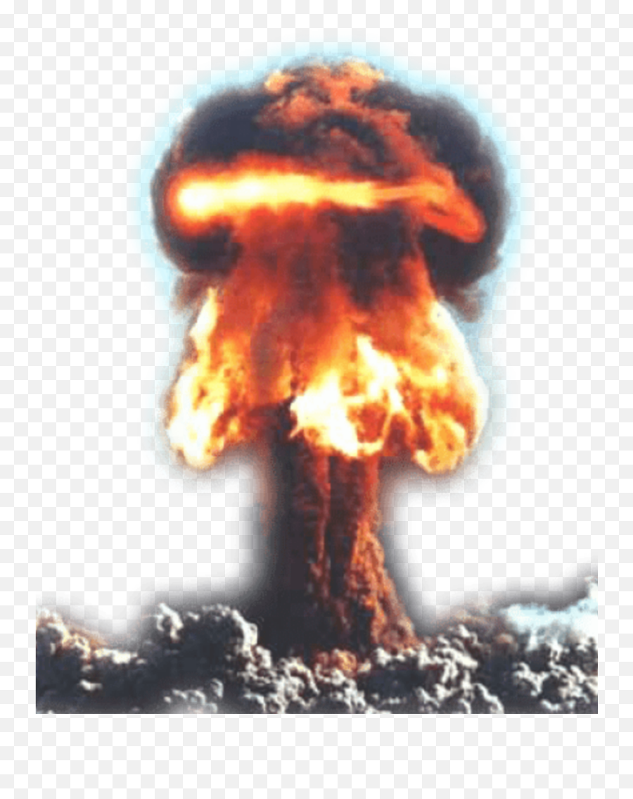 Ftestickers Fire Flames Explosion Nuclear Mushroomcloud - Nuclear Bomb Explosion Transparent Emoji,Mushroom Cloud Emoji