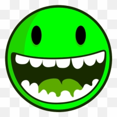 6 Green Smileys with Happy Face Symbol - Funny Png Emoji