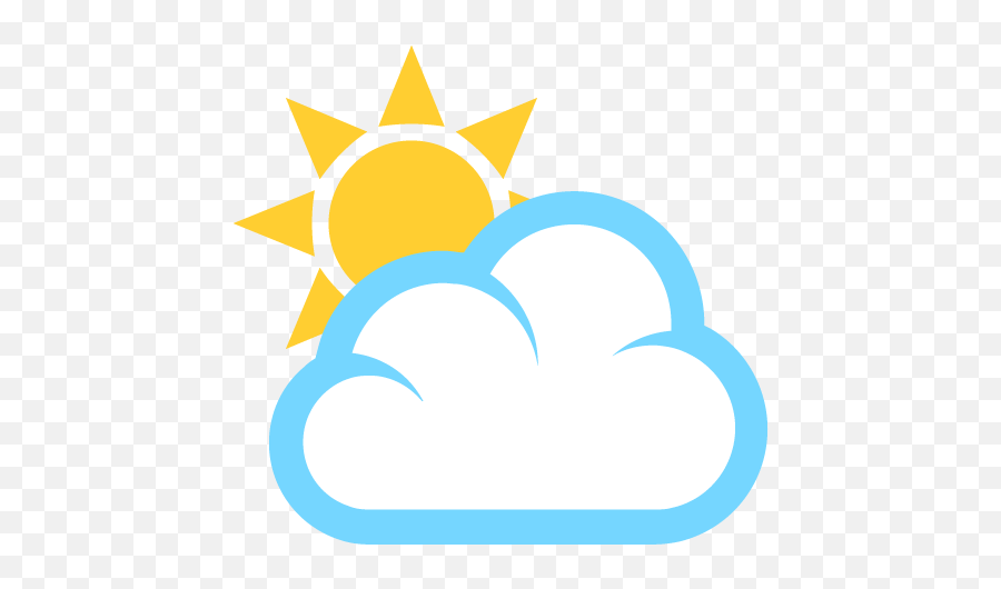 White Sun Behind Cloud Emoji For Facebook Email Sms - Emoji Sol Con Nubes,Sun Emoji