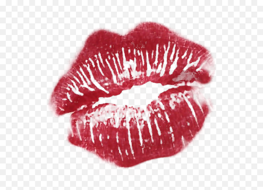 Lip Kiss Kisses Lipstick Red Sticker - Transparent Kiss Emoji,Kiss Emoji Makeup