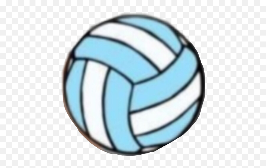 Sport Volleyball Blue White Sticker - Clipart Blue And White Volleyball Emoji,Water Polo Ball Emoji
