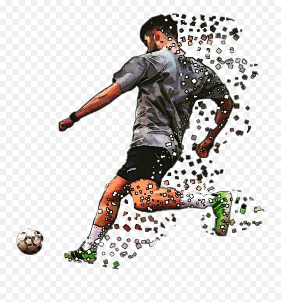 Wm Football Footballer Footballplayer - Kick Up A Soccer Ball Emoji,Soccer Player Emoji