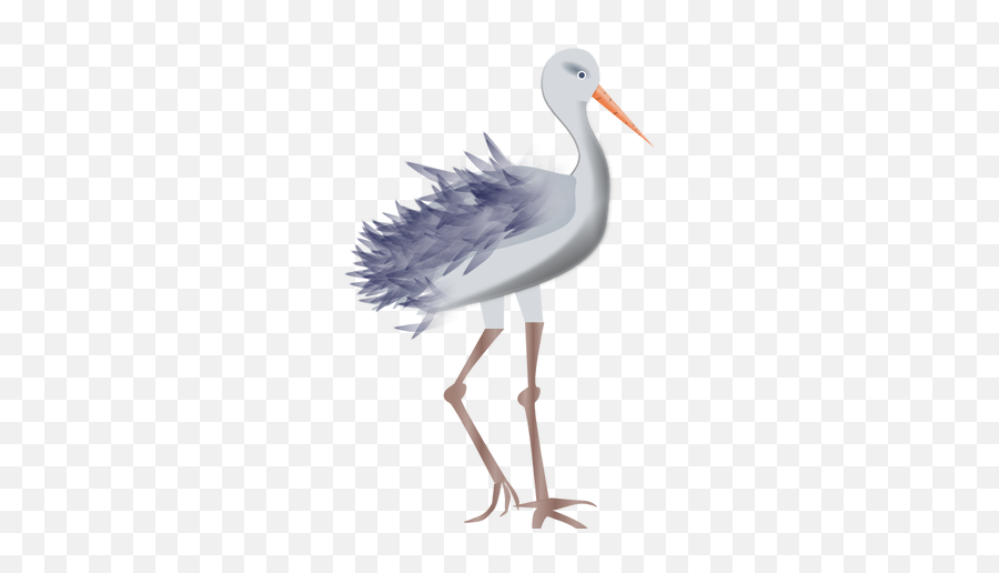 Young Stork Vector Image - Animal With 2 Legs Emoji,Chicken Wings Emoji
