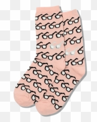 Womens Glasses Crew Socks - Sock Emoji,Pale Emoji