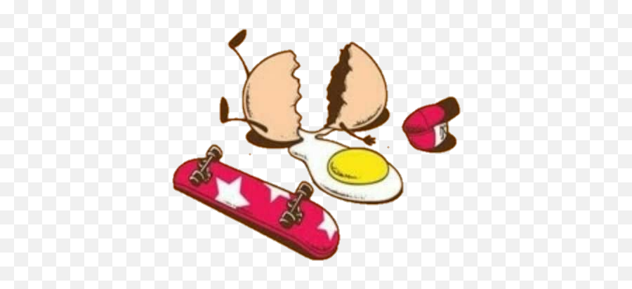 Ovo Skate Bone Quebrado Egg Brokenegg Broke Ovoquebrado - Egg Emoji,Ovo Emoji Copy And Paste