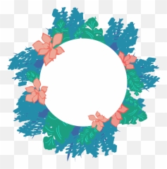 Hand Drawn Plant Background Leaves Advertisement Png - Transparent Graphics Illustrations Clipart Circle Emoji