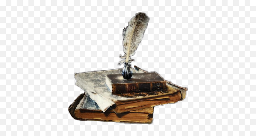 Books Quill Antique - Old Book And Quill Emoji,Quill Emoji