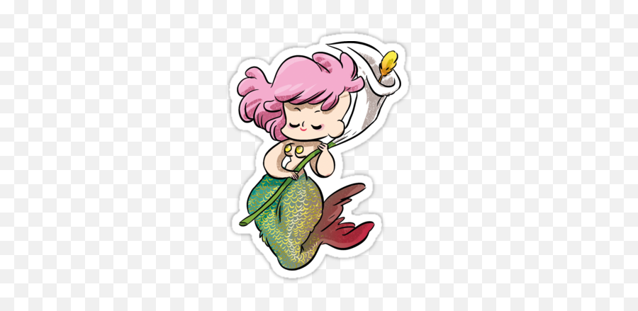 Chibi Mermaid - Serie B 002 Par Misspaty Chibi Mermaid Cartoon Emoji,Shrub Emoji