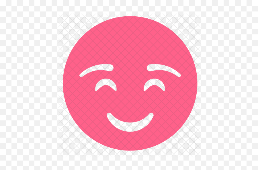 Shy Smiley Emoji Icon Of Glyph Style - Pink Emoji Smiley,Doctor Emoticons