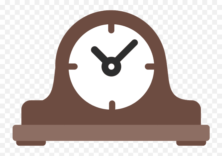 Mantelpiece Clock Emoji Clipart - Alarm Clock Icon Png,Watch Clock Emoji