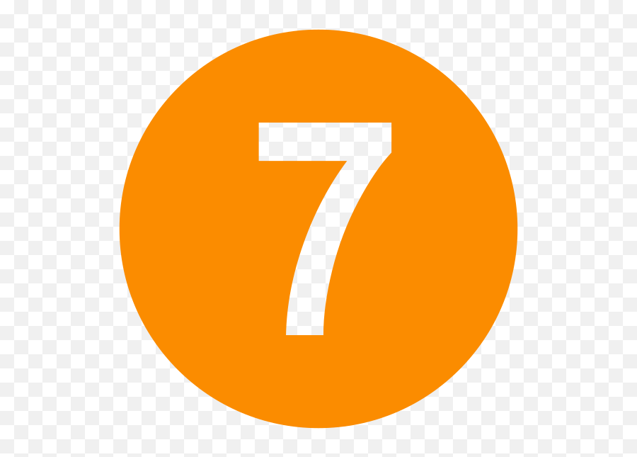 Fileeo Circle Orange Number - 7svg Wikimedia Commons 17 Number In Circle Emoji,Emoji Font 7