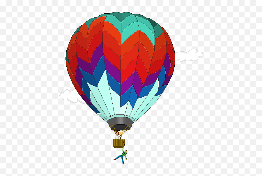 Pixel Hot Air Balloon - Hot Air Ballon Pixel Art Emoji,Hot Air Balloon Emoji