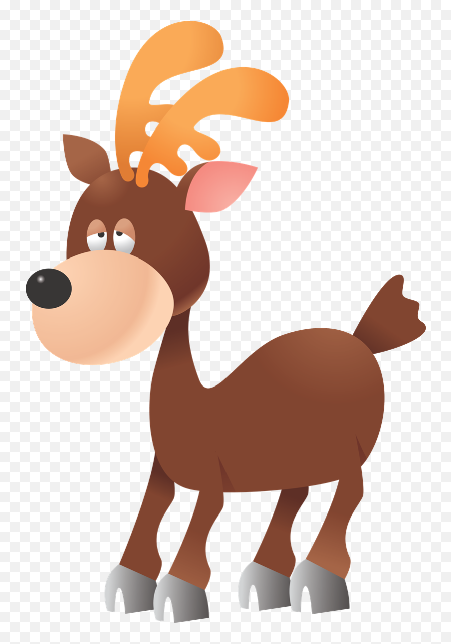 Deer Free To Use Clipart - Flash Card Ingles De Animales Cartoon Deer Png Clipart Emoji,Deer Hunting Emoji