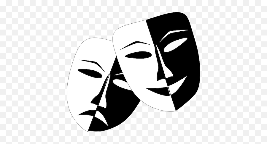 Drama Masks - Drama Masks Emoji,Comedy Tragedy Emoji