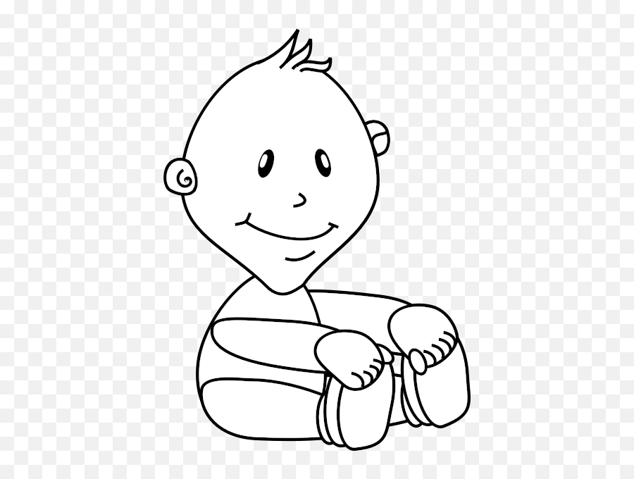 Baby Boy Vector Image - Outline Of A Baby Emoji,Arms Raised Emoji