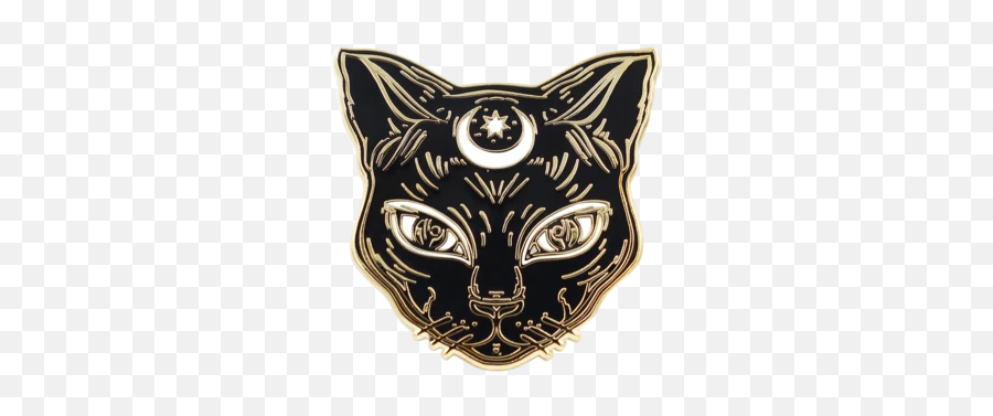 Moon Emoji Pin - Cat With Third Eye Open,Jaguar Emoji