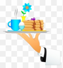 Ftestickers Clipart Pancakes Breakfast - Waiter Png Emoji