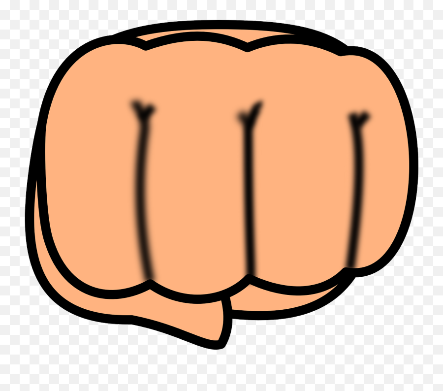 Hand Fist Punch Clenched Knuckle - Clipart Fists Emoji,Punching Fist Emoji
