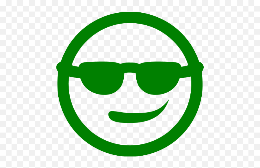 Green Cool Icon - Icon 108 108 Emoji,Cool Facebook Emoticon