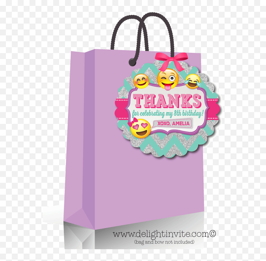 Download Emoji Omg Birthday Favor Tags - Greeting Card Png Handbag,Omg Emoji