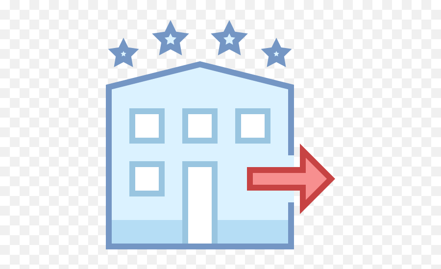 Hotel Check Out Icon - Free Download Png And Vector 6 Stars In A Row Emoji,Hotel Emoji
