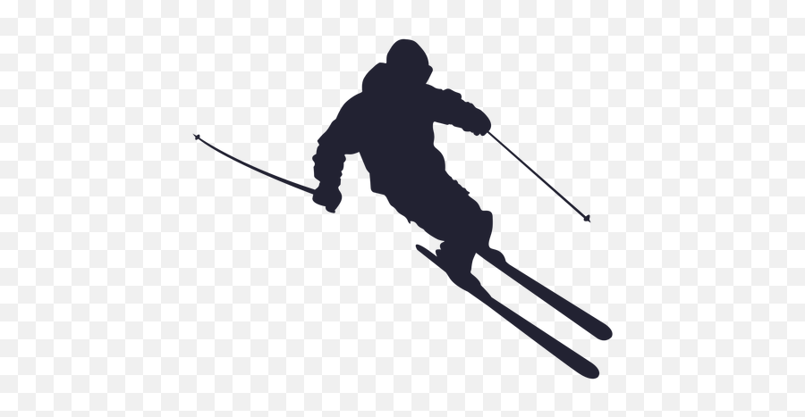 Skiing Clipart Transparent Background - Silhouette Skiing Png Emoji,Skiing Emoji