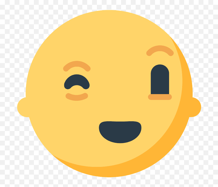 Winking Face Emoji Clipart Free Download Transparent Png - Carita Guiñando Un Ojo Png,Big Wink Emoji