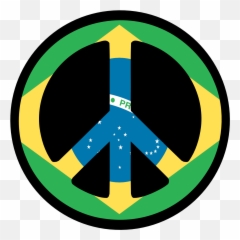 Patriotic Clipart Peace Sign - Brazil Flag Png Download Hj Name Logo Png Emoji,Brazil Flag Emoji