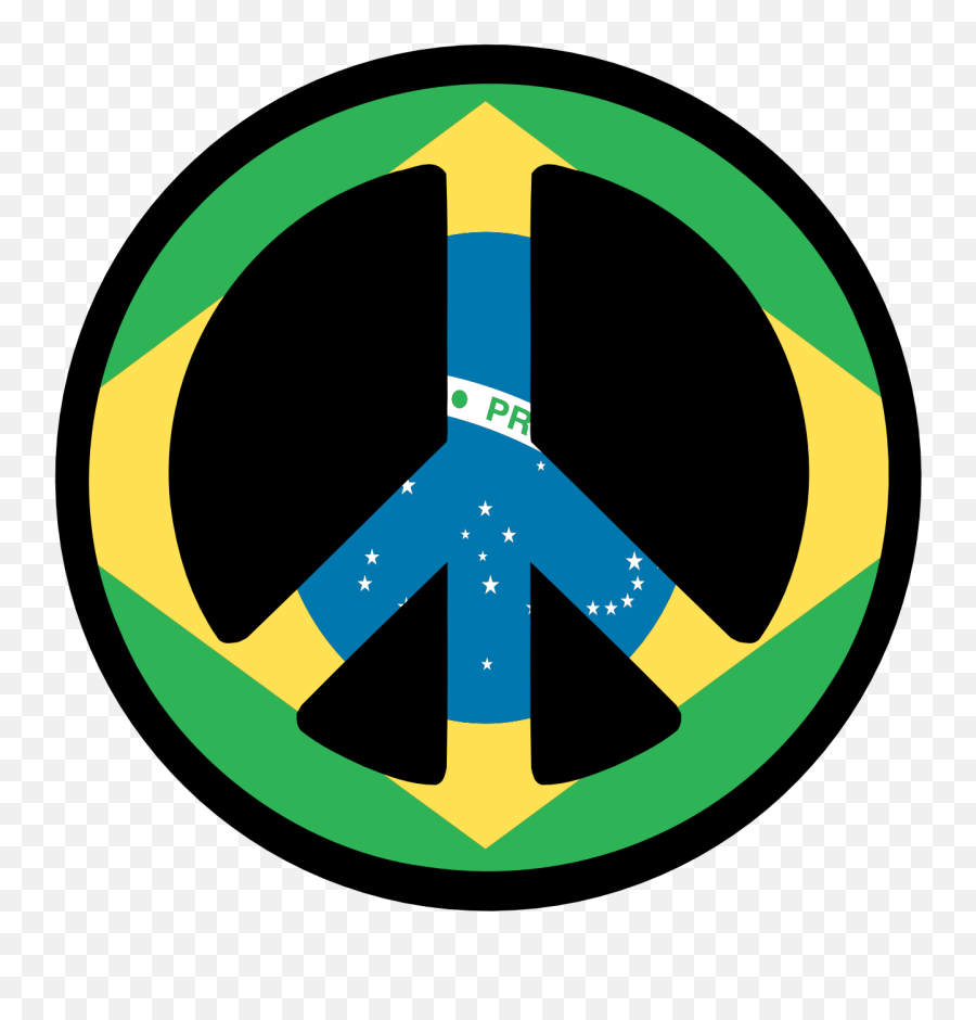 Patriotic Clipart Peace Sign - Brazil Flag Png Download Hj Name Logo Png Emoji,Brazil Flag Emoji