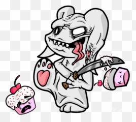 Psycho Bunny Hugs - Cartoon Clipart Full Size Logo Png Emoji