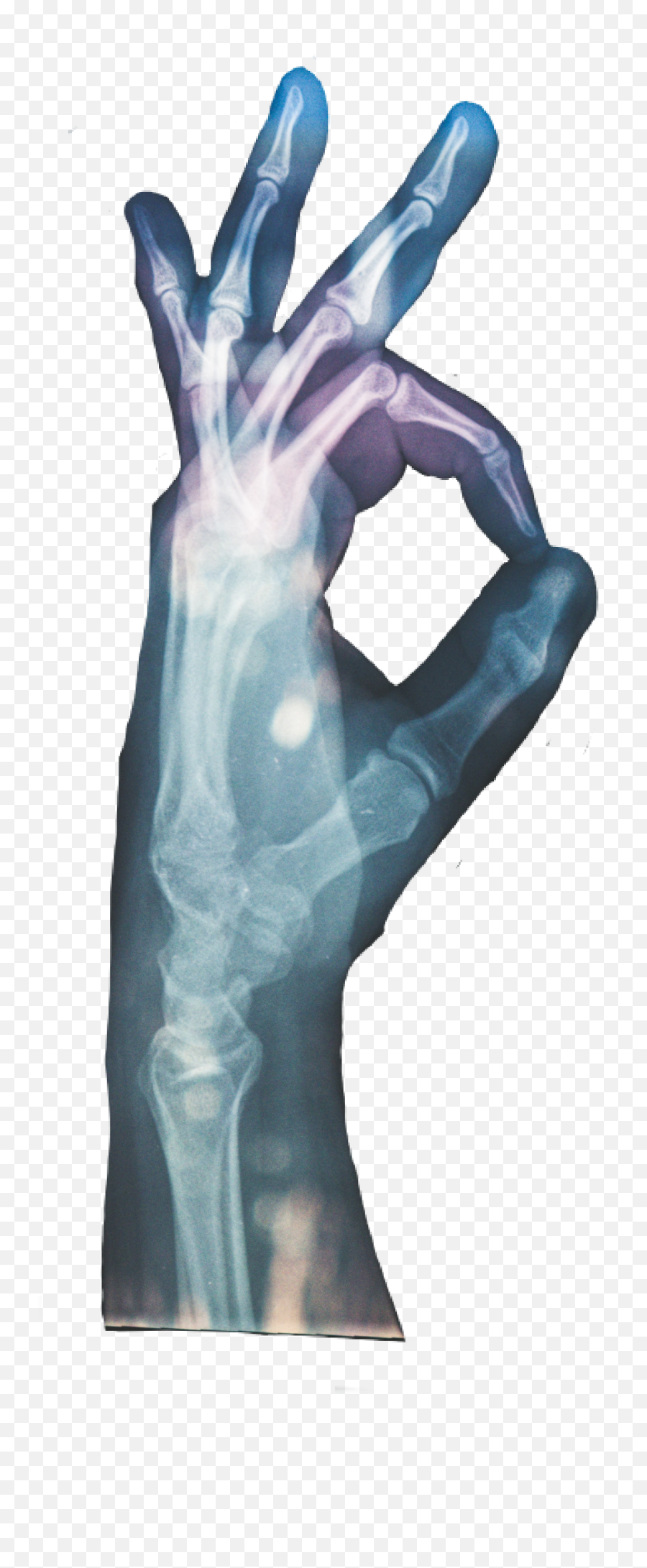 Xray X - Ray Hand Ok Okay Bone Sticker By Thesweetness2 Emoji,X Ray Emoji
