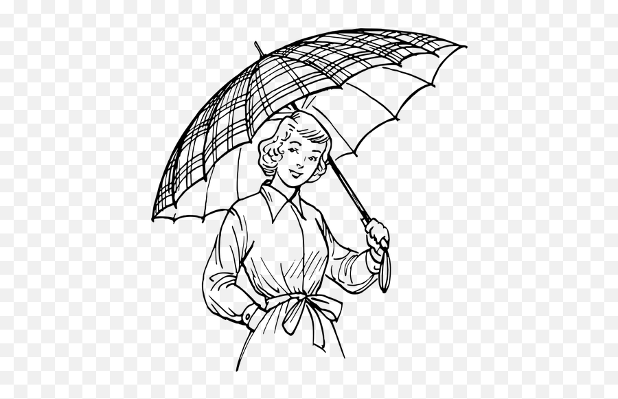 Lady With Umbrella - Lady With Umbrella Drawing Emoji,10 Umbrella Emoji