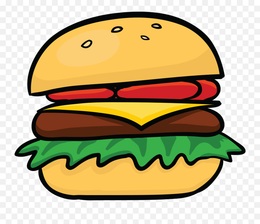 Junk Food Sticker Emoji Pack For Imessage - Cheese Burger Image Cartoon,Cheeseburger Emoji