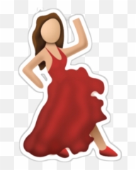 Dancing Girl Emoji Sticker - Png