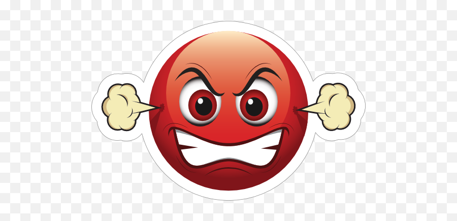 Cute Furious Emoji Sticker - Transparent Background Angry Emoji,Car Emoji