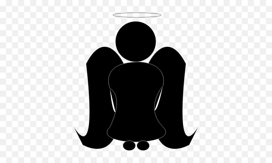 Angel Silhouette - Angel Emoji,Angel Book Emoji