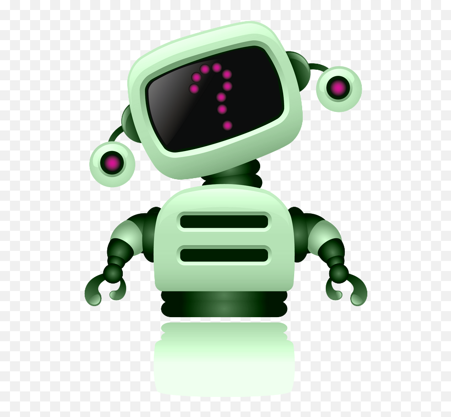 Iw Robot Vert Interrogatif - Robot In Information Technology Emoji,Robot Face Emoji