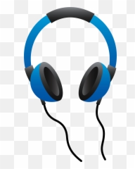 Free Clip Art Of A Set Of Cool Blue Headphones - Clip Art Headphones Emoji,Emoji Headphones