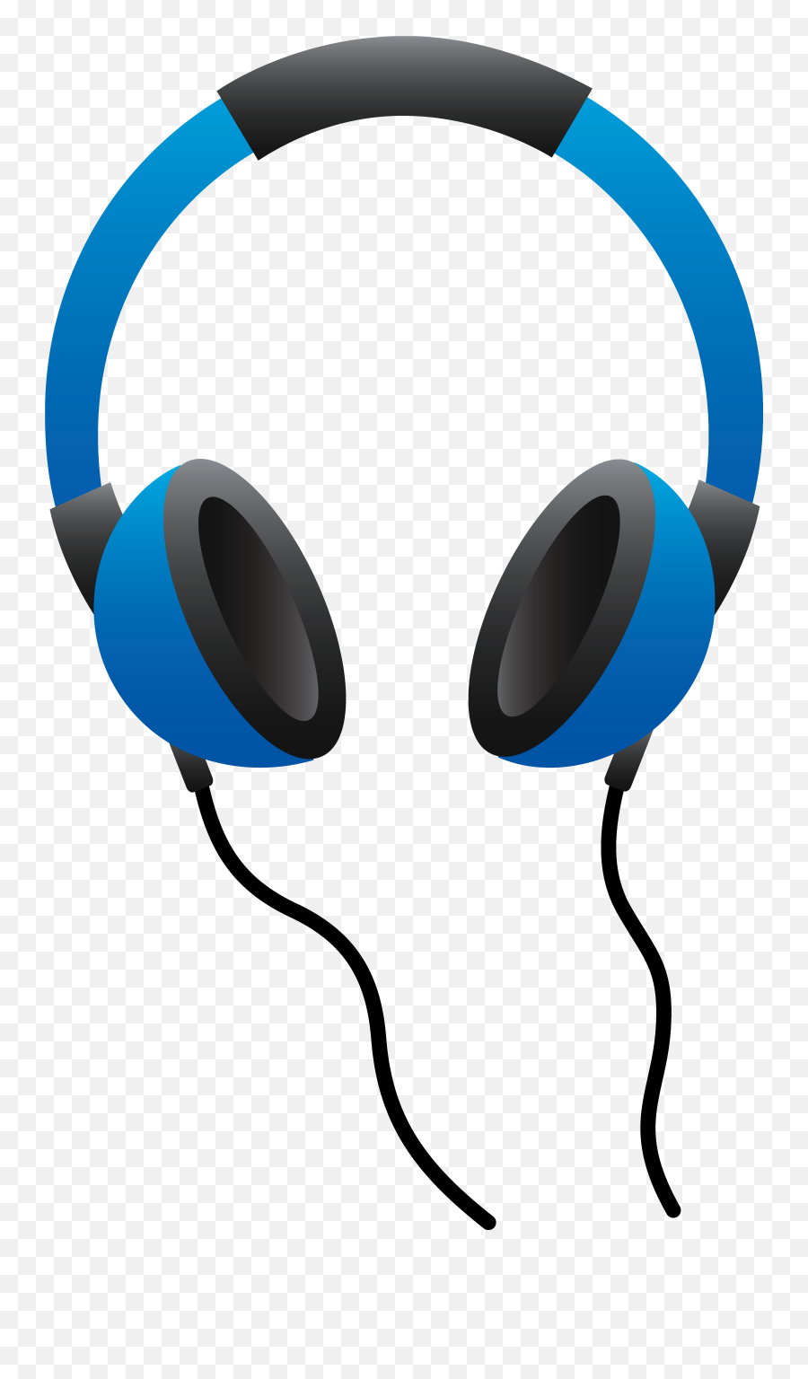 Free Clip Art Of A Set Of Cool Blue Headphones - Clip Art Headphones Emoji,Emoji Headphones