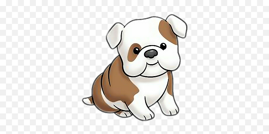 Dog Bulldog Puppy Cartoon - Dog Cute Cartoon Drawings Emoji,Bulldog Emoji